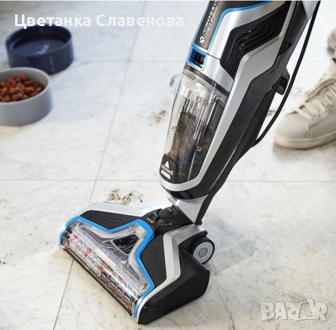 Безкабелна прахосмукачка 560W за мокро почистване Bissell 2225N CrossWave Pet Pro, снимка 10 - Прахосмукачки - 55143939