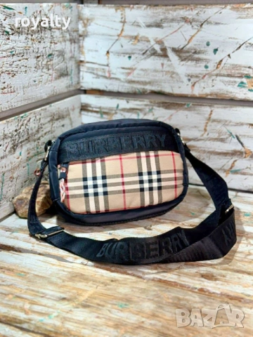 Burberry Нова Мъжка Кожена Чанта Бърбъри 