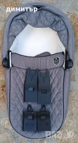 Детска Комбинирана количка KIKKA Boo VICENZA GREY 3 в 1, снимка 5 - Детски колички - 55092344
