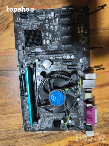 Asrock H81 Pro BTC + Intel Pentium G1840 + COOLER + 4gb DDR3, снимка 2 - Дънни платки - 53952824