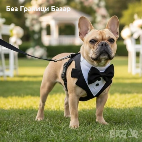 Нов Подплатен регулируем нагръдник смокинг с повод за малки кучета М размер , снимка 7 - За кучета - 54225523