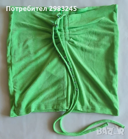 Лятна зелена пола с камъчета
