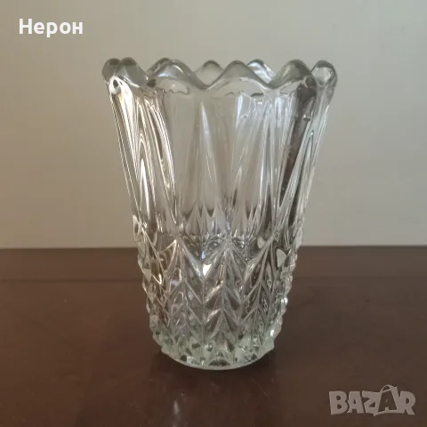 Стъклена ваза цветна, снимка 6 - Вази - 55345812