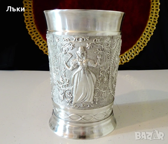 Калаена чаша Сватба,за семейство,калаена сватба. , снимка 2 - Антикварни и старинни предмети - 55205873