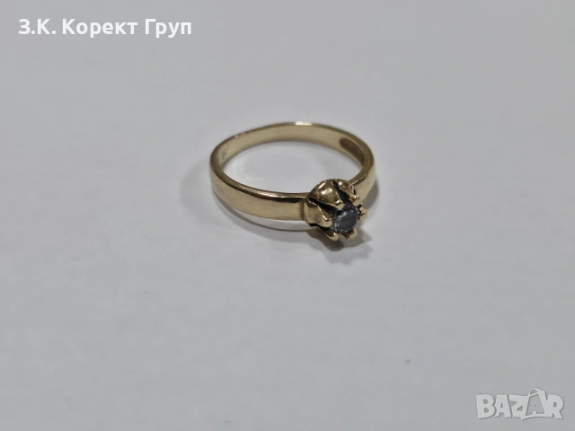Дамски златен пръстен 14К 585 / 2,19 гр., снимка 3 - Пръстени - 54384643