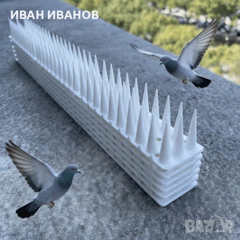 Външни шипове за отблъскване на птици, гълъби БЕЛИ
