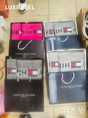 Lacoste ⚜️ Gucci ⚜️Hermes ⚜️ Tommy Hilfiger ⚜️2бр Хавлии в Кутия , снимка 9 - Хавлиени кърпи - 54868970