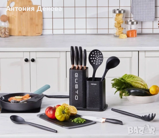 Комплект прибори за готвене и ножове KARACA Gusto (12 части ), снимка 3 - Прибори за хранене, готвене и сервиране - 54463947