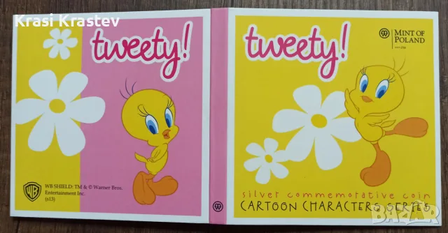 Сребърна монета - 1 Dollar - Elizabeth II - Tweety - ½ Oz, снимка 5 - Нумизматика и бонистика - 55421629