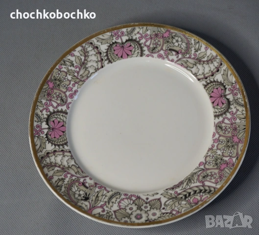 Стар Български порцелан порцеланова чиния Изида Кашмир