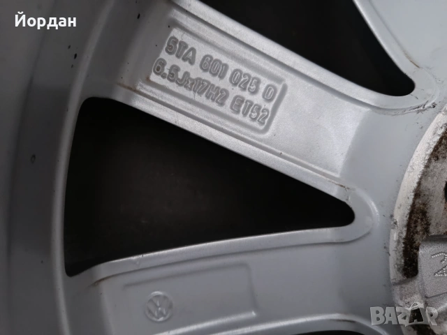 ОРИГИНАЛНИ джанти 17' цола 5x112 ФОЛКСВАГЕН / VW Touran GOLF 57,1 ET52, снимка 11 - Гуми и джанти - 55155306