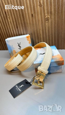 колани от естествена кожа в кутия ysl saint laurent , снимка 3 - Колани - 54743524