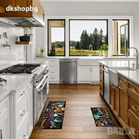 4584 Комплект Кухненски Пътеки 40x120см и 40x60см – Противоплъзгащи и Лесни за Почистване, снимка 3 - Други стоки за дома - 54545114