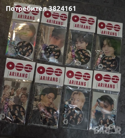 BTS ARIRANG ключодържател + картичка и стикер 1 бр, снимка 3 - Други - 54715095