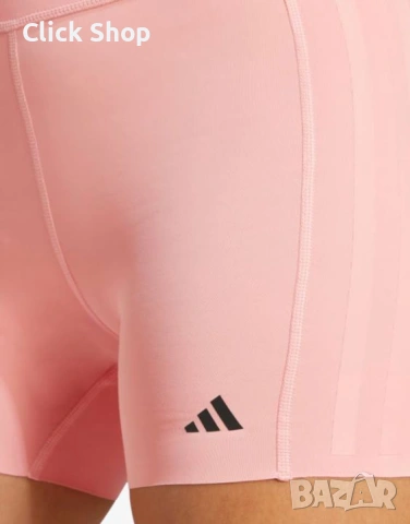 ADIDAS Optimé 4-Inch Raw Cut Hem Leggings Pink, снимка 3 - Клинове - 54826131