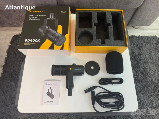 Професионален микрофон за подкасти Maono PD400X - нов, снимка 4 - Микрофони - 55078079