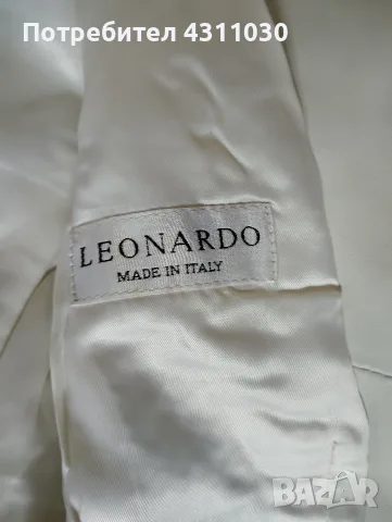 Кожено яке от естествена телешка кожа и косъм Leonardo, снимка 11 - Якета - 55484151