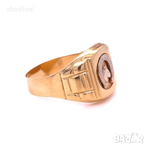 Златен мъжки пръстен 5,51гр. размер:69 14кр. проба:585 модел:38179-1, снимка 3 - Пръстени - 53981432