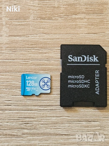 Карта памет Lexar 128GB FLY microSDXC +SD адаптер