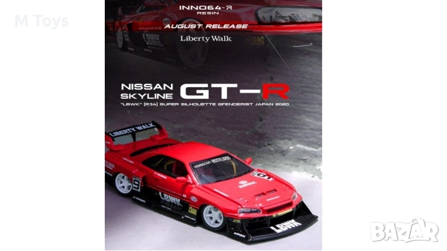 Nissan Skyline R34 GTR – Метален модел 1:24, снимка 3 - Коли, камиони, мотори, писти - 54490384