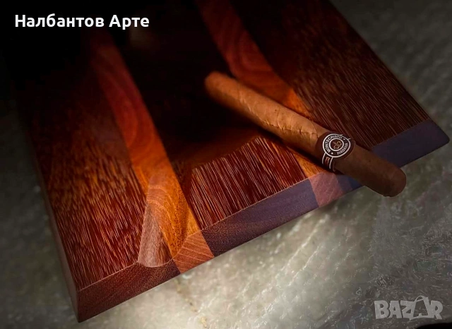 Пепелник за пури от екзотична дървесина - ръчна изработка, снимка 3 - Декорация за дома - 55279474