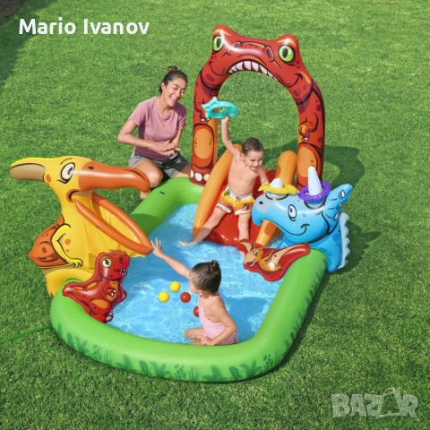 Водна площадка Bestway Jurassic 53160 – Детски мини аквапарк с пързалка и пръскачки, снимка 10 - Басейни и аксесоари - 55021517