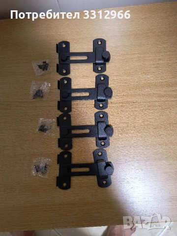 4 броя Ключалка за плъзгаща се врата, Неръждаема стомана Цената е за всички