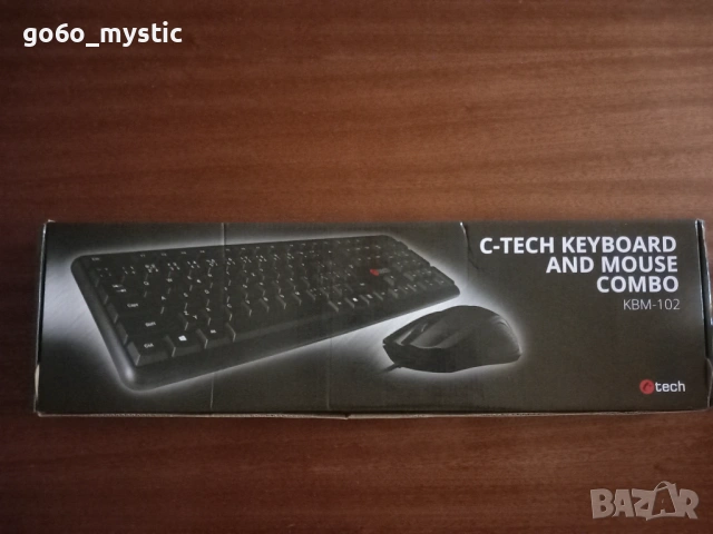 Клавиатура и мишка ( комплект ) C-tech без кирилица , нови ++