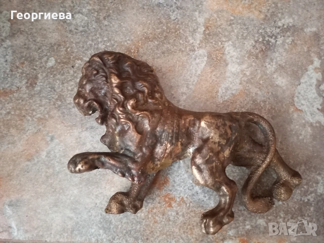 Бронзова фигура с лъв , снимка 3 - Декорация за дома - 55180169