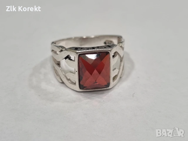 Мъжки сребърен пръстен, снимка 4 - Пръстени - 54774636