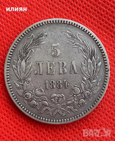 5 лева 1884, снимка 3 - Нумизматика и бонистика - 54530166
