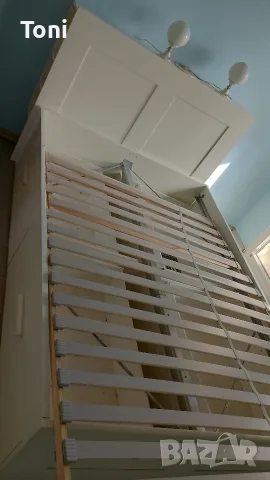 спалня икеа спалня ikea с подматрачна рамка чупеща се до 90 градуса и матрак , снимка 3 - Спални и легла - 55667205