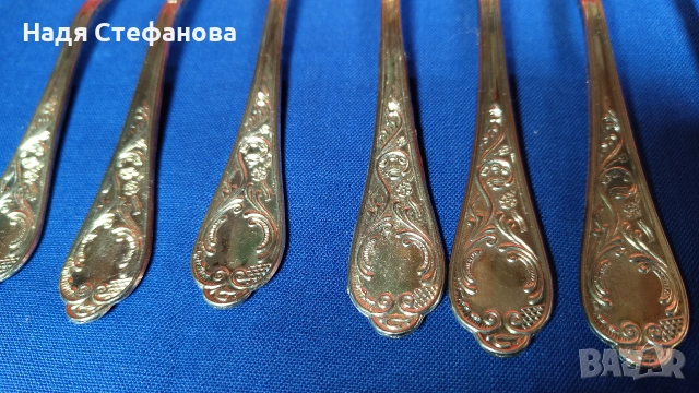 Десертни италиански лъжички и вилички комплект по 6 бр, снимка 3 - Прибори за хранене, готвене и сервиране - 55223320
