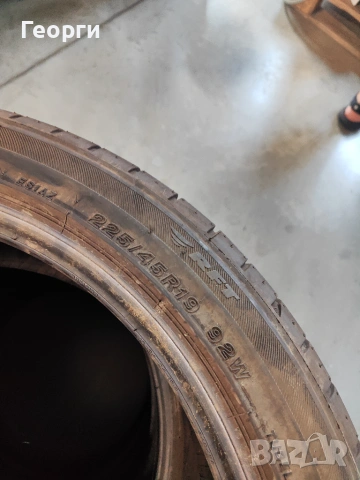 2бр. летни гуми 225/45/19 Bridgestone, снимка 3 - Гуми и джанти - 55263152
