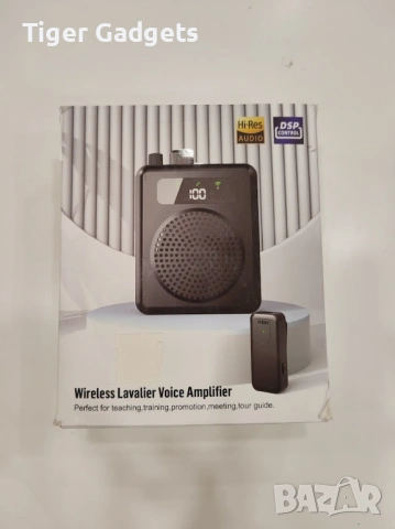 Преносим гласов усилвател с 2 безжични микрофона – Bluetooth колонка за учители, презентации и карао, снимка 9 - Тонколони - 54485337