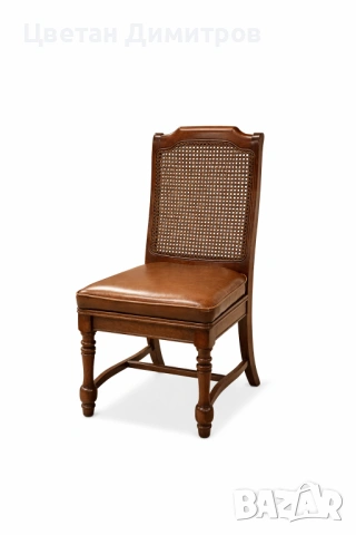 Винтидж дъбови холандски трапезни столове, естествена кожа , снимка 2 - Столове - 54084024