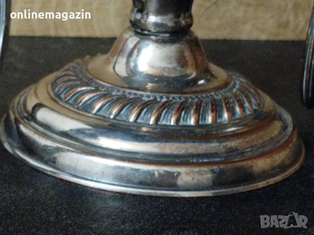 Старинен бронзов свещеник , снимка 4 - Антикварни и старинни предмети - 55696205