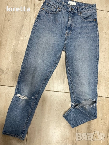 Дънки с висока талия H&M , снимка 2 - Дънки - 54545948