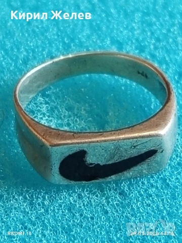 Модерен сребърен пръстен с лого NIKE стил и елегантност 42140, снимка 7 - Пръстени - 54013845