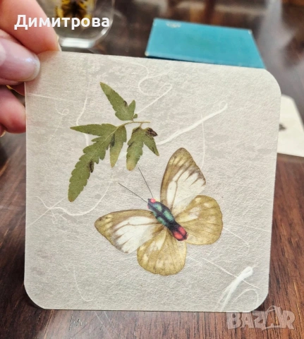 Подложки с пеперуди, преспапие, снимка 3 - Колекции - 54637936