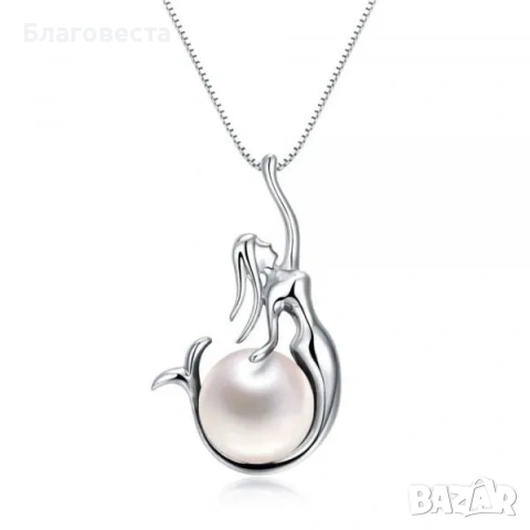 Сребърно колие- Silenti Jewerly- "Русалка" , снимка 5 - Колиета, медальони, синджири - 55243876