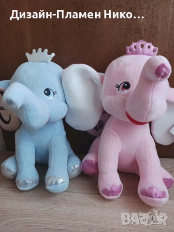 Слонче с щампа по идея на клиента, снимка 3 - Плюшени играчки - 53997901