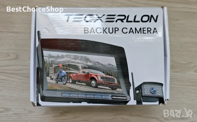 цифрова безжична камера за задно виждане TECXERLLON Wireless Backup Camera + Monitor 7", 12/24 волта