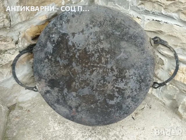 Стара Кована Голяма Медна Тава За Лютеница, Сладко. / 30 Литра. / 8.5 кг. / НОМЕР 1648., снимка 9 - Антикварни и старинни предмети - 55330891