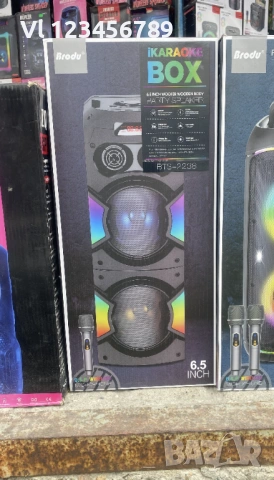 Двойна караоке колона BTS 2238 с Bluetooth 2х6.5“ микрофон и светлини, снимка 9 - Тонколони - 54165218