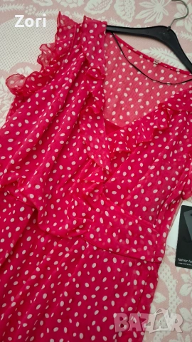 Червена рокля на бели точици XL/2XL , снимка 2 - Рокли - 54974507