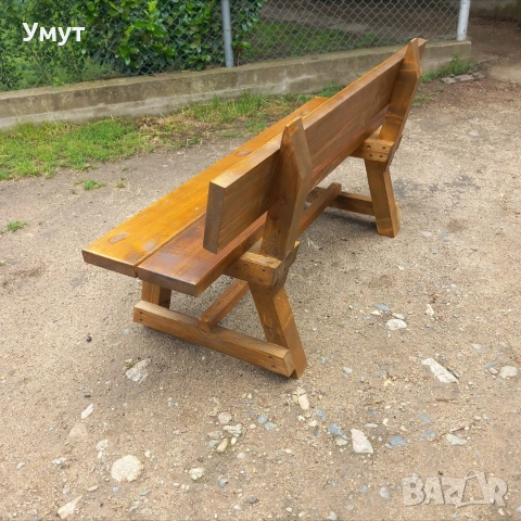Масивна дървена пейка , снимка 3 - Градински мебели, декорация  - 55019646
