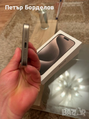iPhone 15 pro 128GB Natural Titanium , снимка 5 - Apple iPhone - 54170696