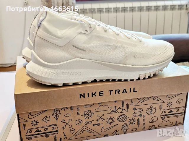 Чисто нови ! Мъжки маратонки Nike React Pegasus Trail 4 GTX (Gore-Tex) – Номер 48.5 !, снимка 5 - Маратонки - 55366267