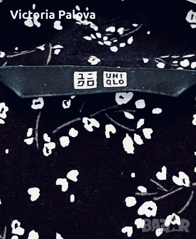 Маркова японска риза UNIQLO с милфльор принт, размер XL, снимка 3 - Ризи - 54647206